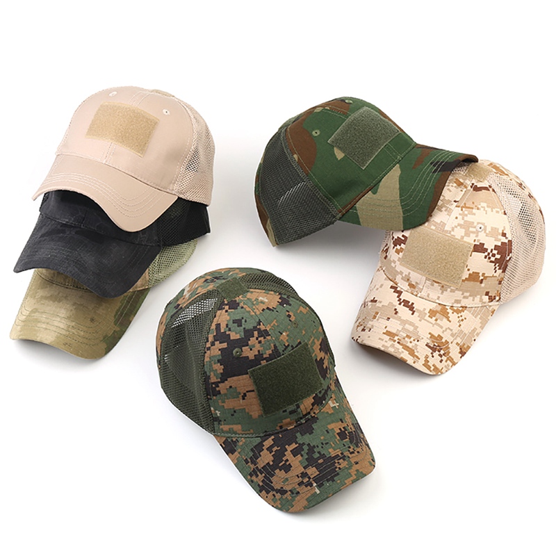 Hunting Outdoor Hats - Outdoor Multicam Camouflage Adjustable Cap Mesh