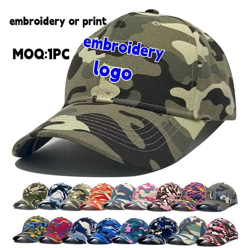 Outdoor Hunting Logo - Custom Embroidery Logo Solid Baseball Cap