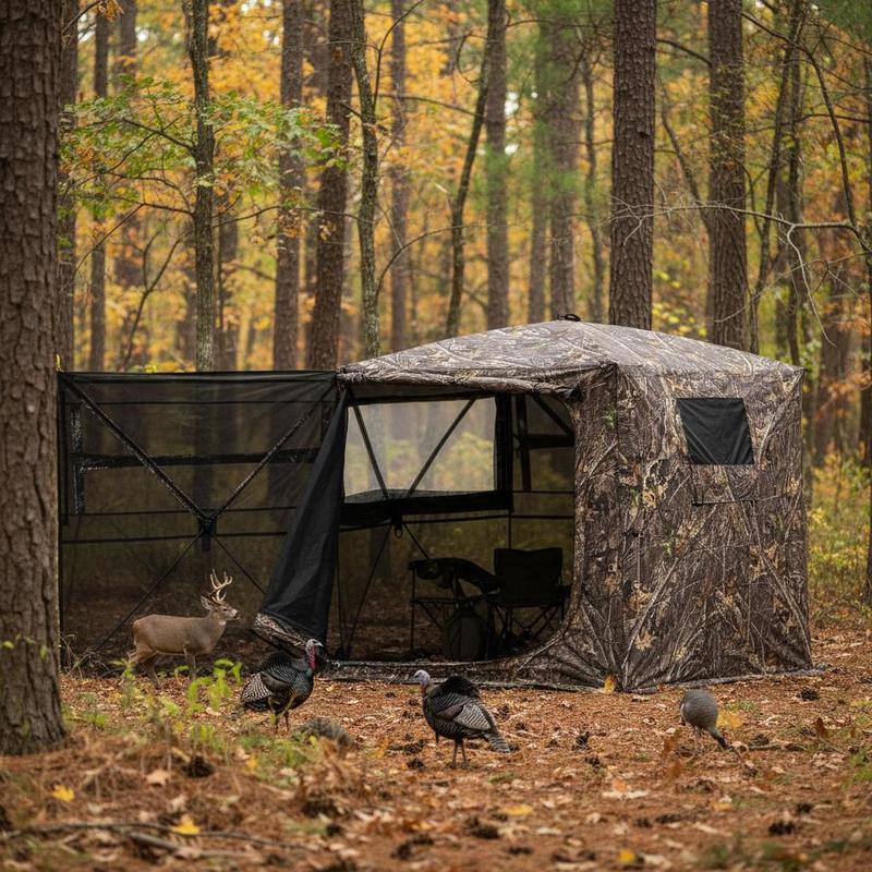 Hunting & Outdoor Supplies - 360 Degree View Ground Concealment Tent