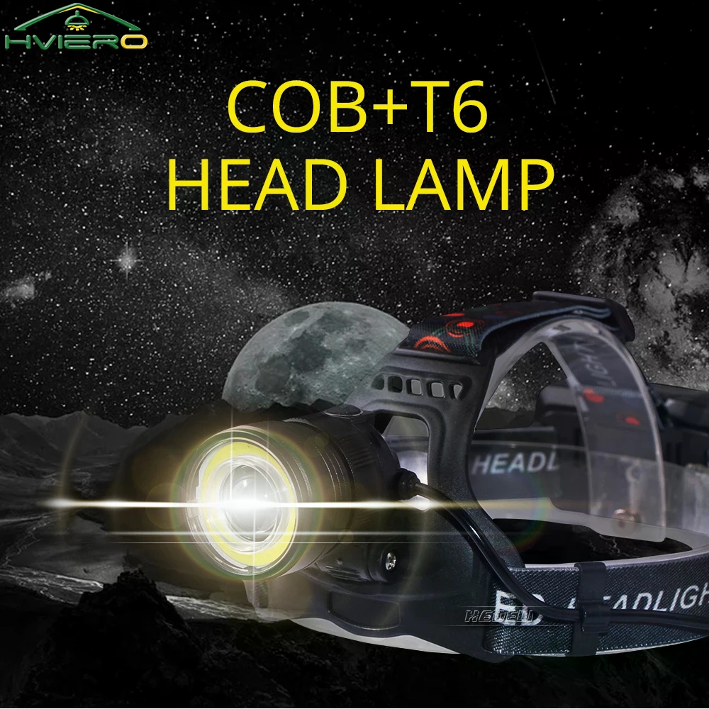 Outdoor Hunting Fishing Jobs - T6 Cob Torch Flashlight Head Light