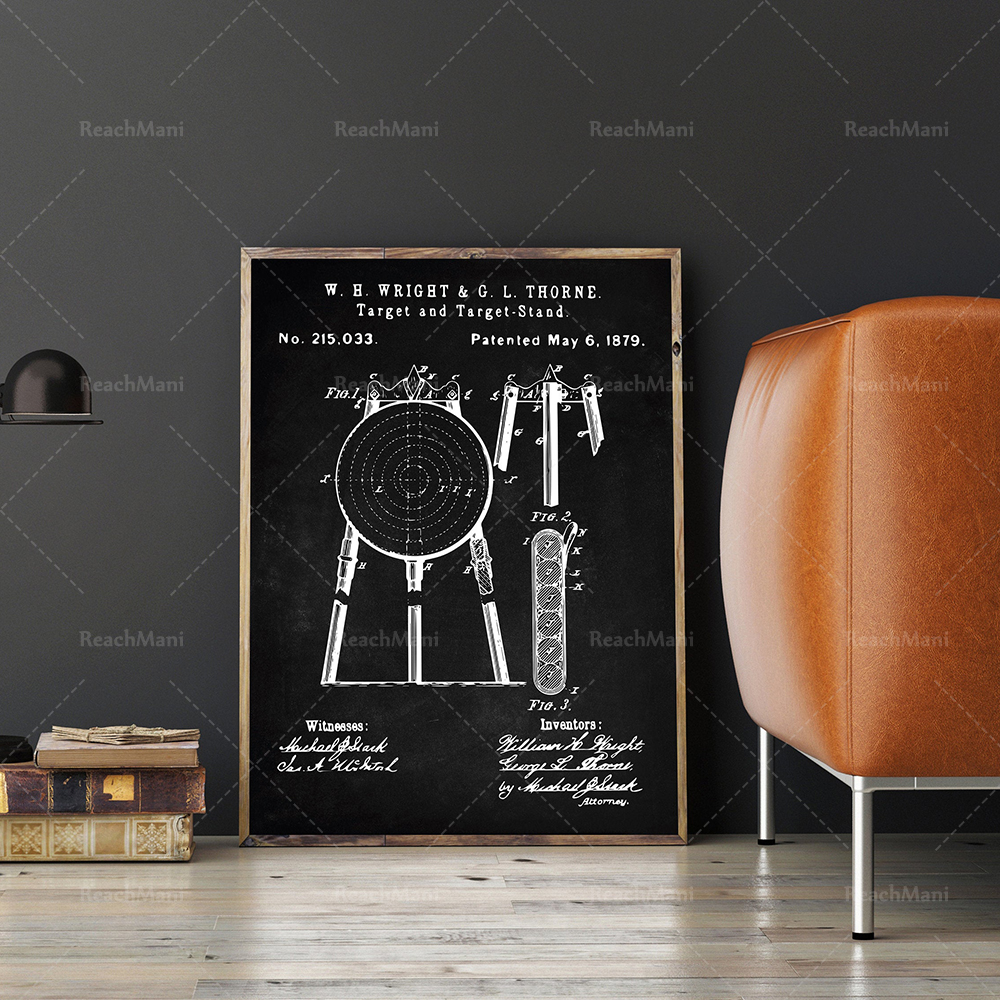 Outdoor Hunting Paintings - Archery Patent Set Of 3, Bow