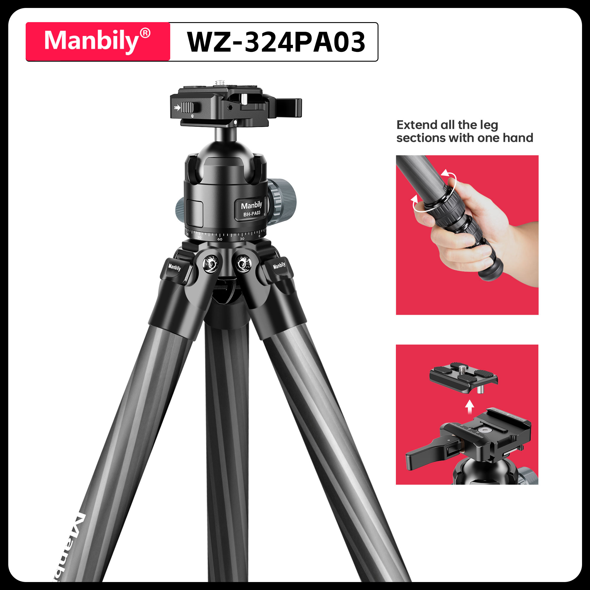 Manbily 158CM Heavy Duty Carbo - Outdoor Hunting Video Camera incelemesi ve fiyatı