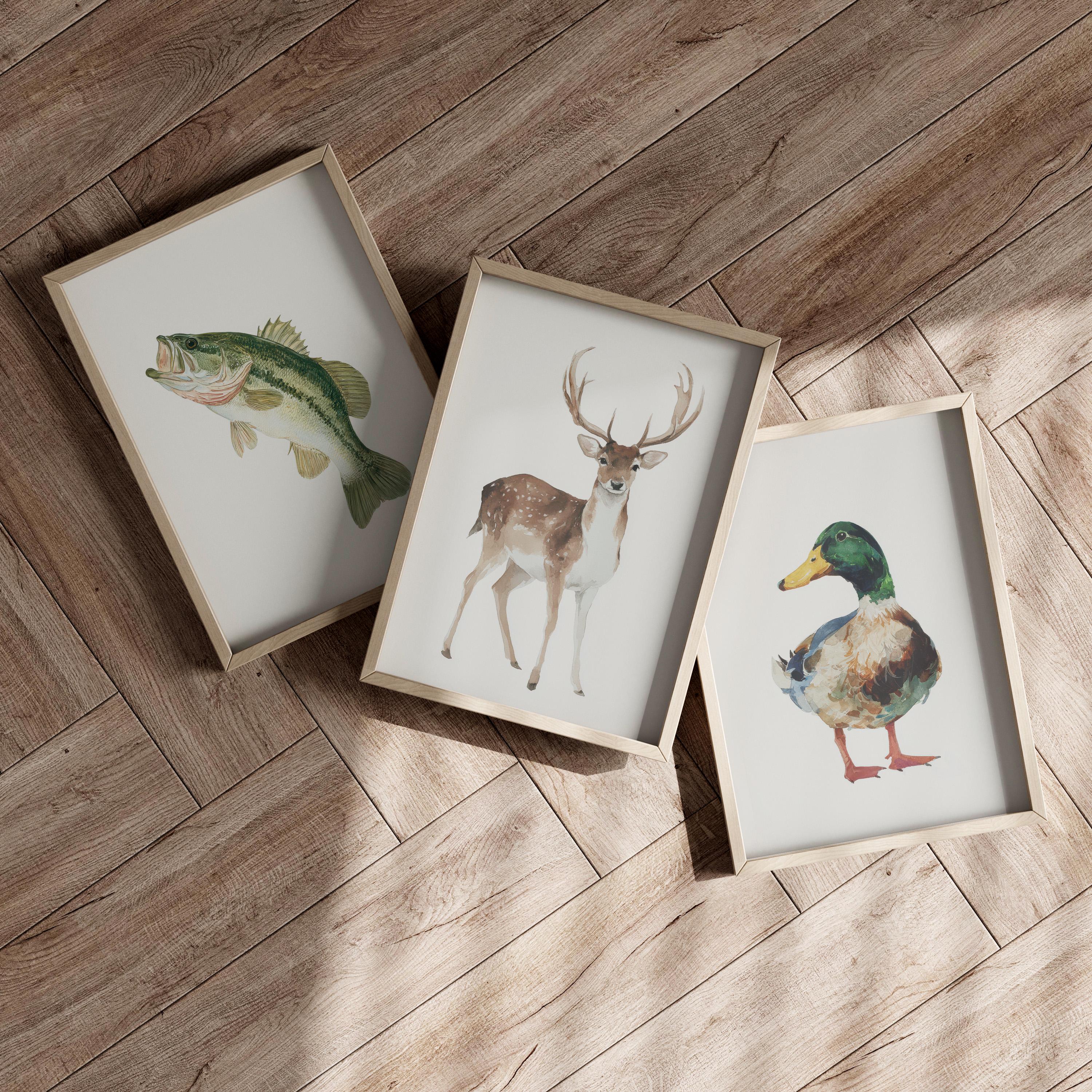 Watercolor Hunting and Fishing - Outdoor Hunting Paintings incelemesi ve fiyatı