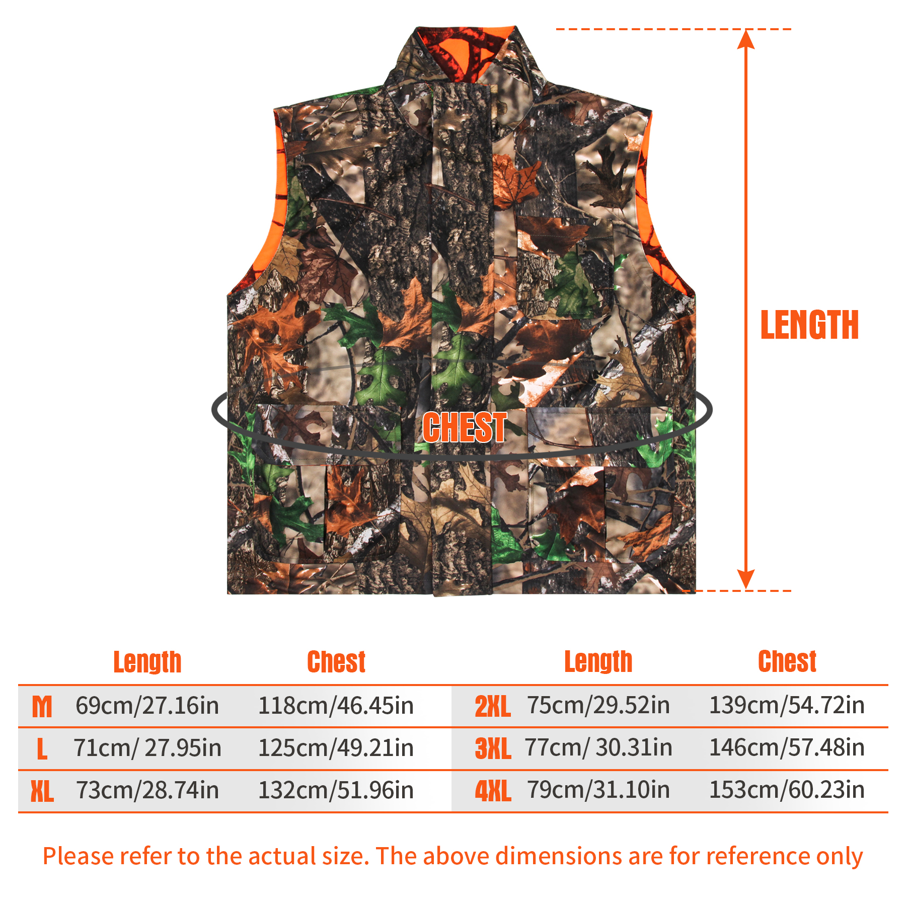 Orange Hunting Vest Men's Slee - Outdoor Hunting Coat incelemesi ve fiyatı