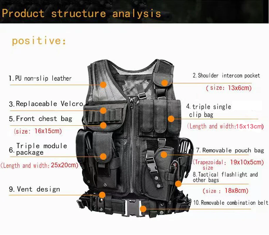Adjustable Molle Tactical Vest - Outdoor Hunting Coat incelemesi ve fiyatı