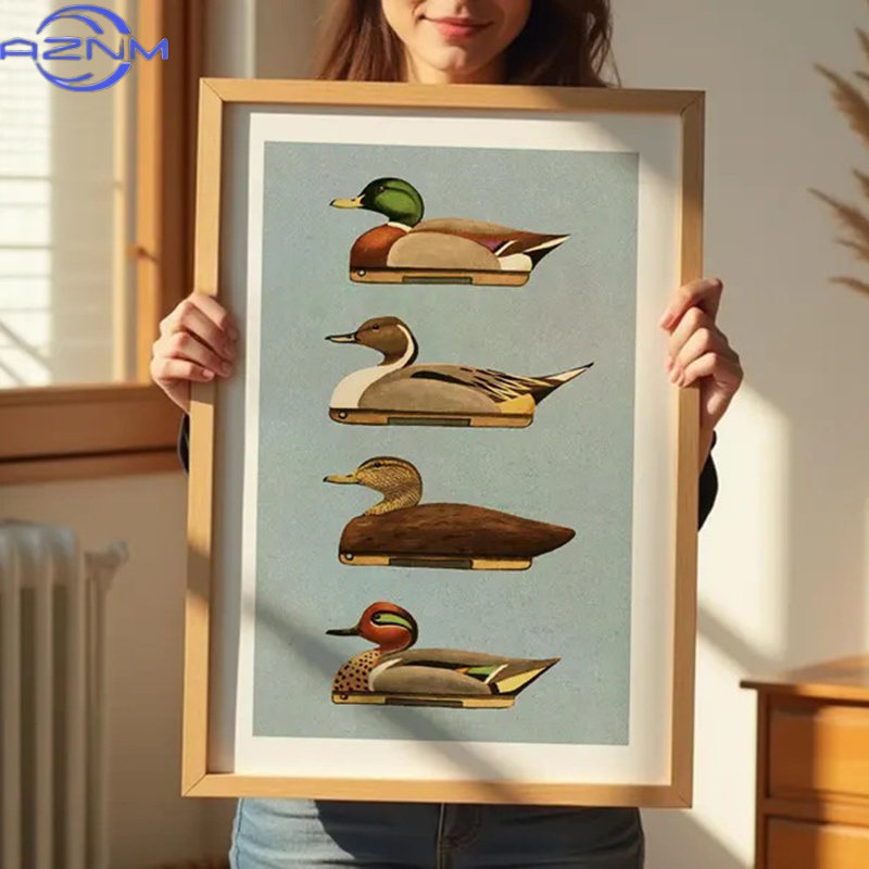 Retro Duck Prints Outdoors Art - Outdoor Hunting Paintings incelemesi ve fiyatı