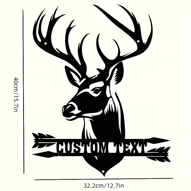 Custom Deer Head Metal Wall Ar - Hunting Outdoor Christmas Decorations incelemesi ve fiyatı