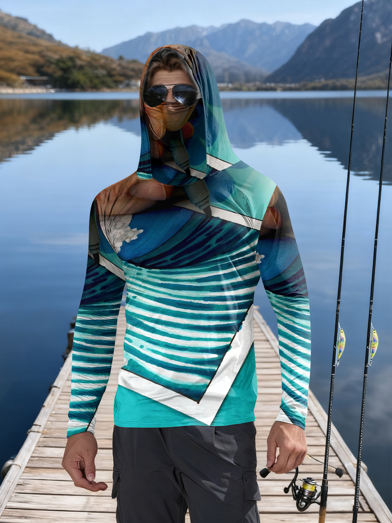 Fishing hooded sweatshirt men' - Hunting Fishing Outdoor incelemesi ve fiyatı