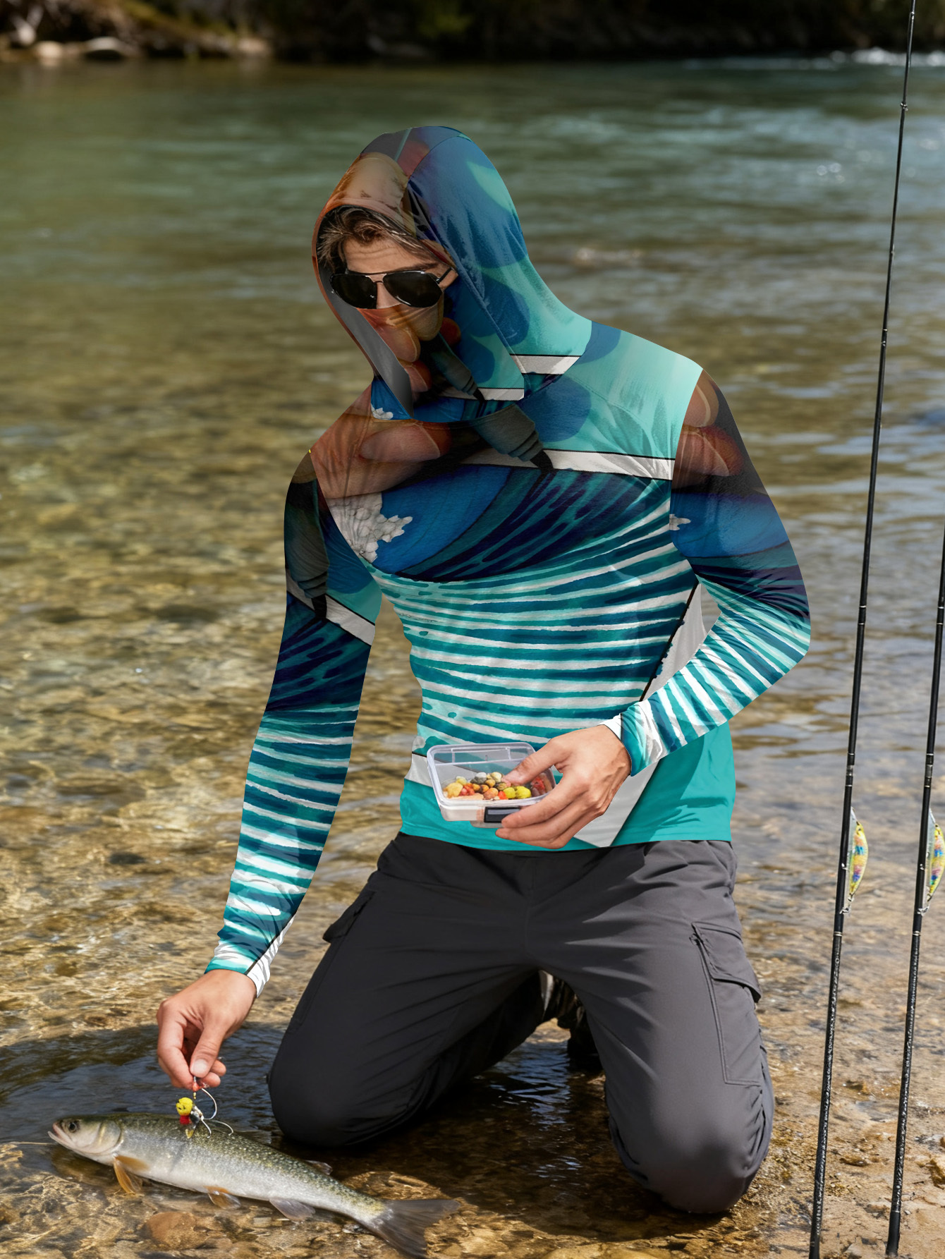 Fishing hooded sweatshirt men' - Hunting Fishing Outdoor incelemesi ve fiyatı