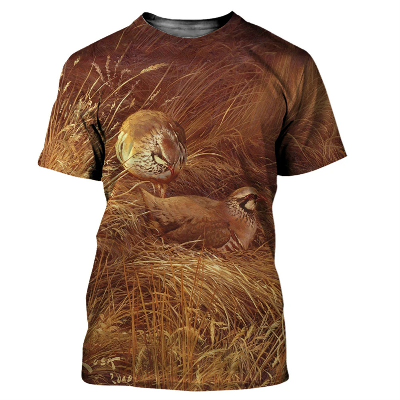 Animal Quail 3D Print T-shirt  - Hunting Quail incelemesi ve fiyatı