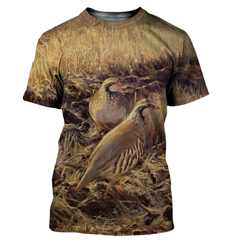 Animal Quail 3D Print T-shirt  - Hunting Quail incelemesi ve fiyatı