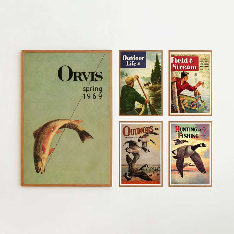 Vintage American Outdoor Hunti - Outdoor Hunting Paintings incelemesi ve fiyatı