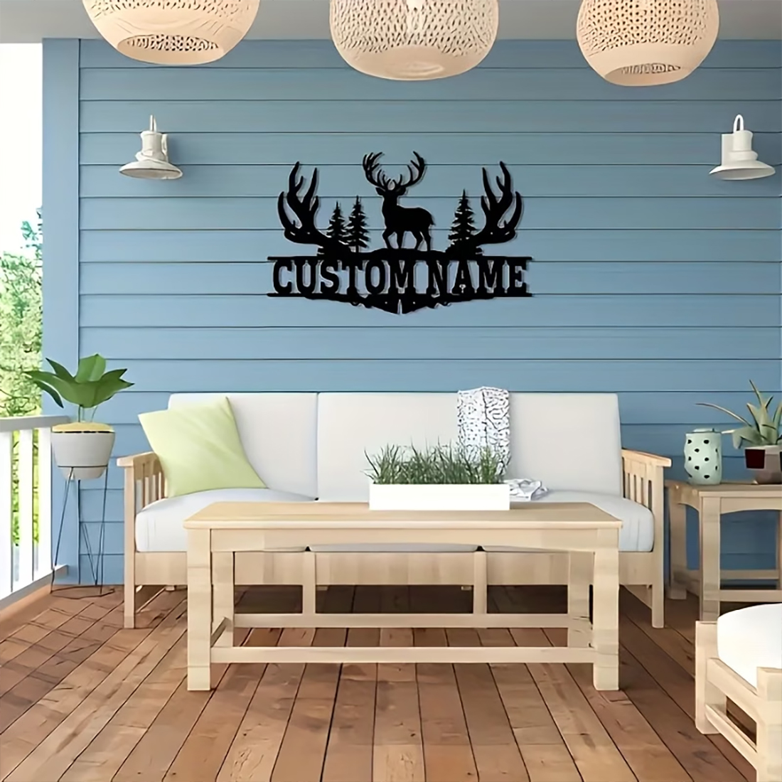 Customizable Rustic Deer Antle - Hunting Outdoor Christmas Decorations incelemesi ve fiyatı