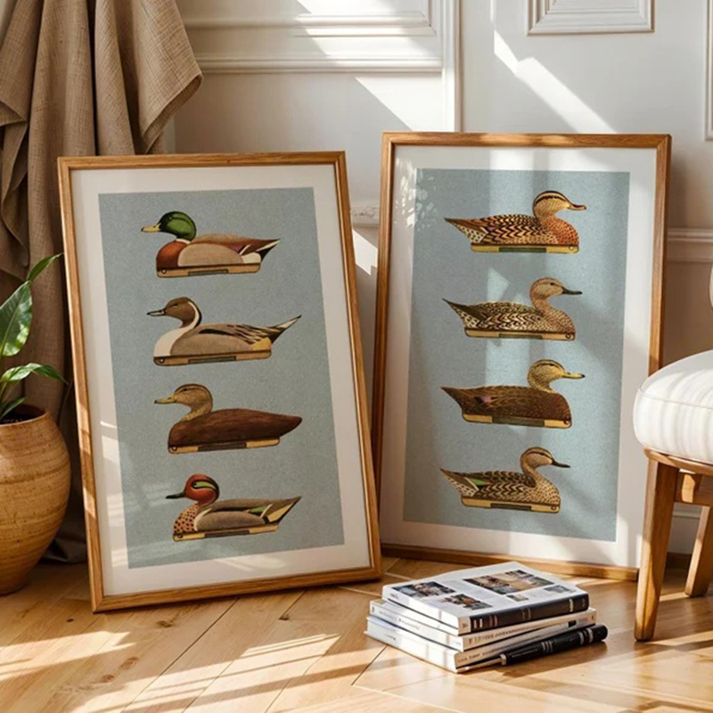 Retro Duck Prints Outdoors Art - Outdoor Hunting Paintings incelemesi ve fiyatı