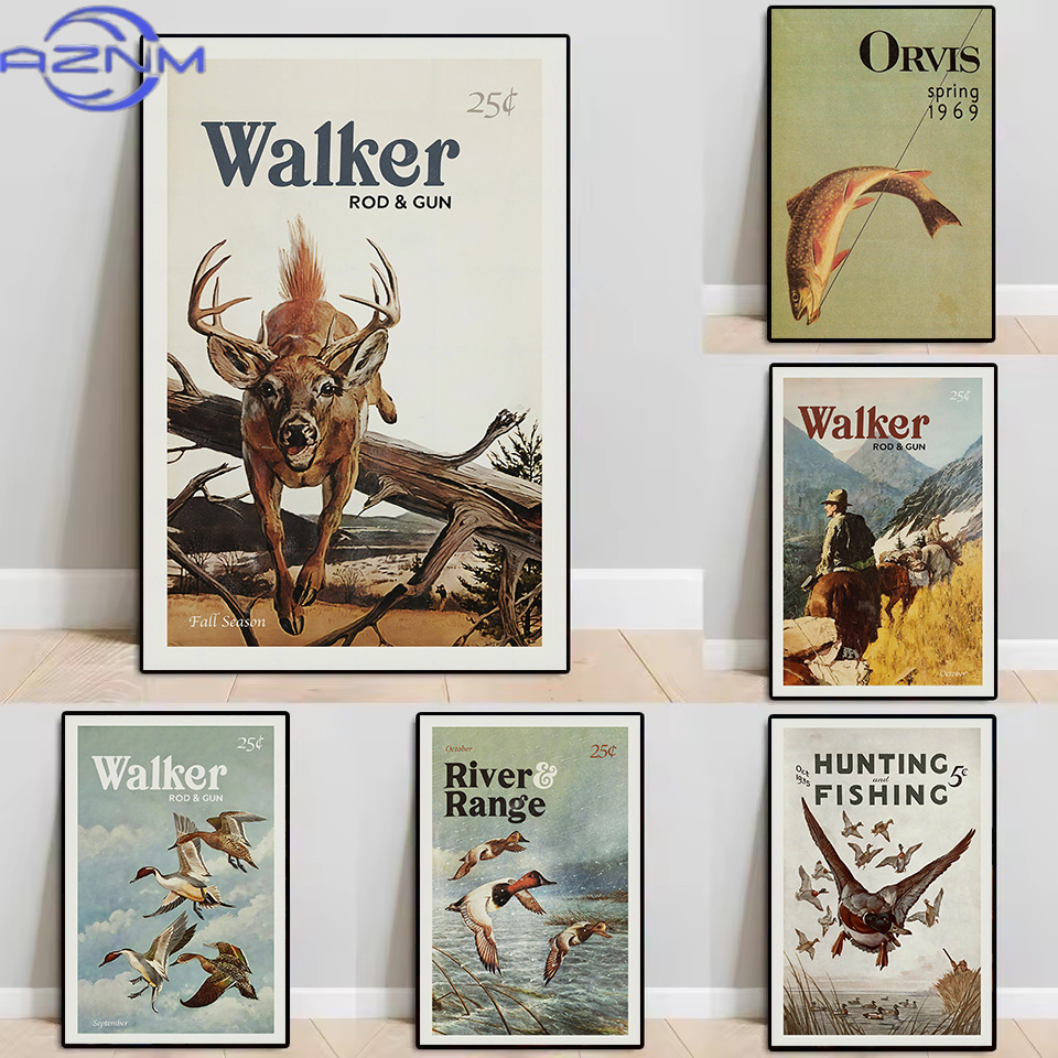 AZNM Retro Wildlife Outdoor Hu - Outdoor Hunting Paintings incelemesi ve fiyatı