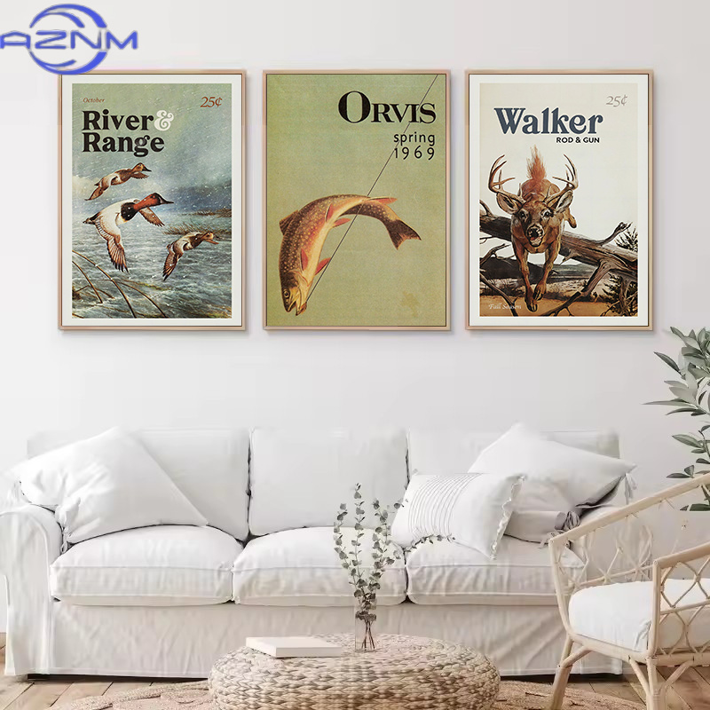 AZNM Retro Wildlife Outdoor Hu - Outdoor Hunting Paintings incelemesi ve fiyatı
