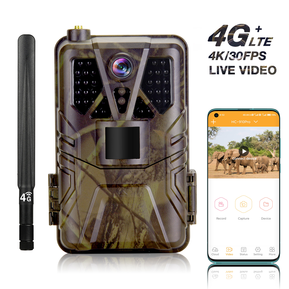 4K 30fps Trail Camera with APP - Outdoor Hunting Video Camera incelemesi ve fiyatı
