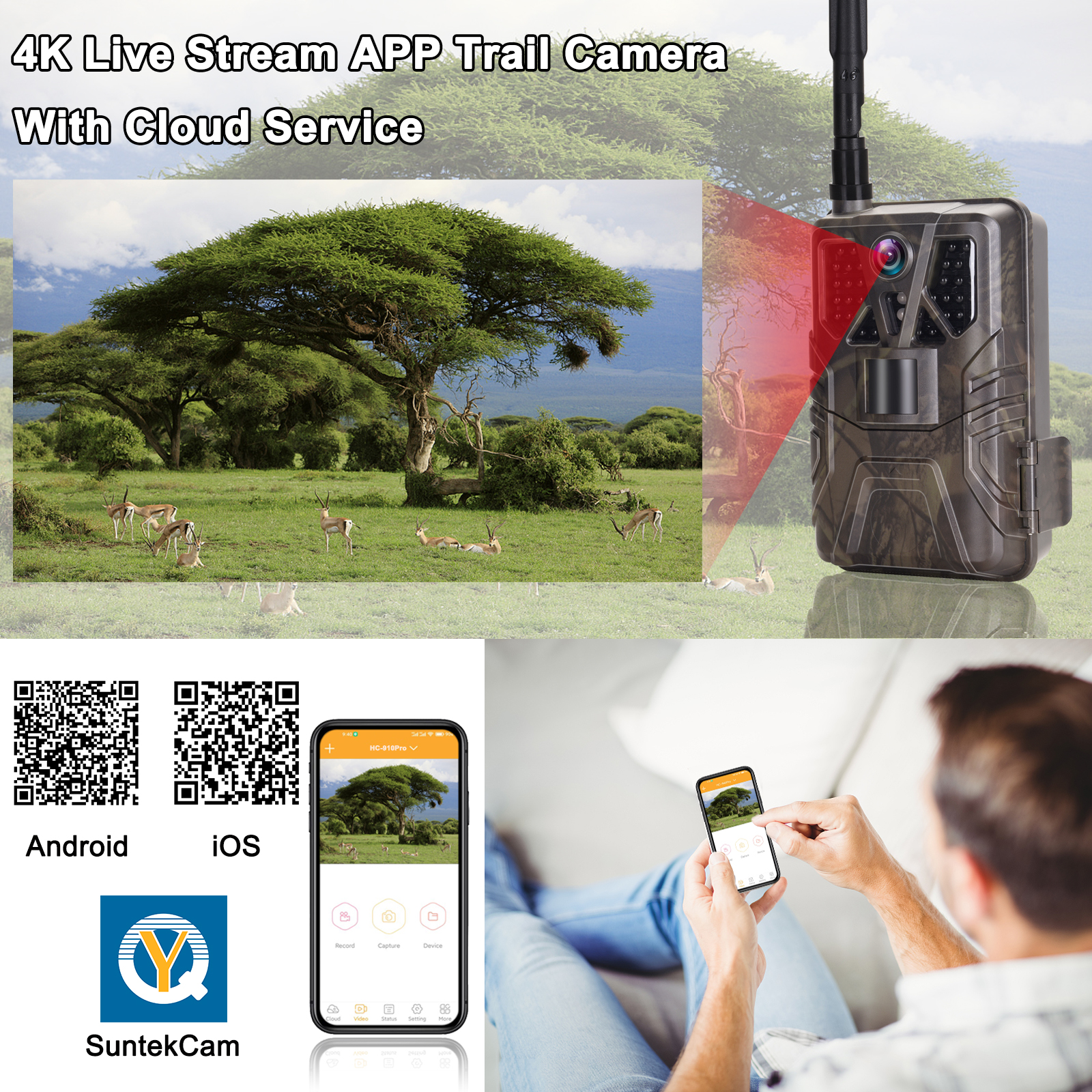 4K 30fps Trail Camera with APP - Outdoor Hunting Video Camera incelemesi ve fiyatı