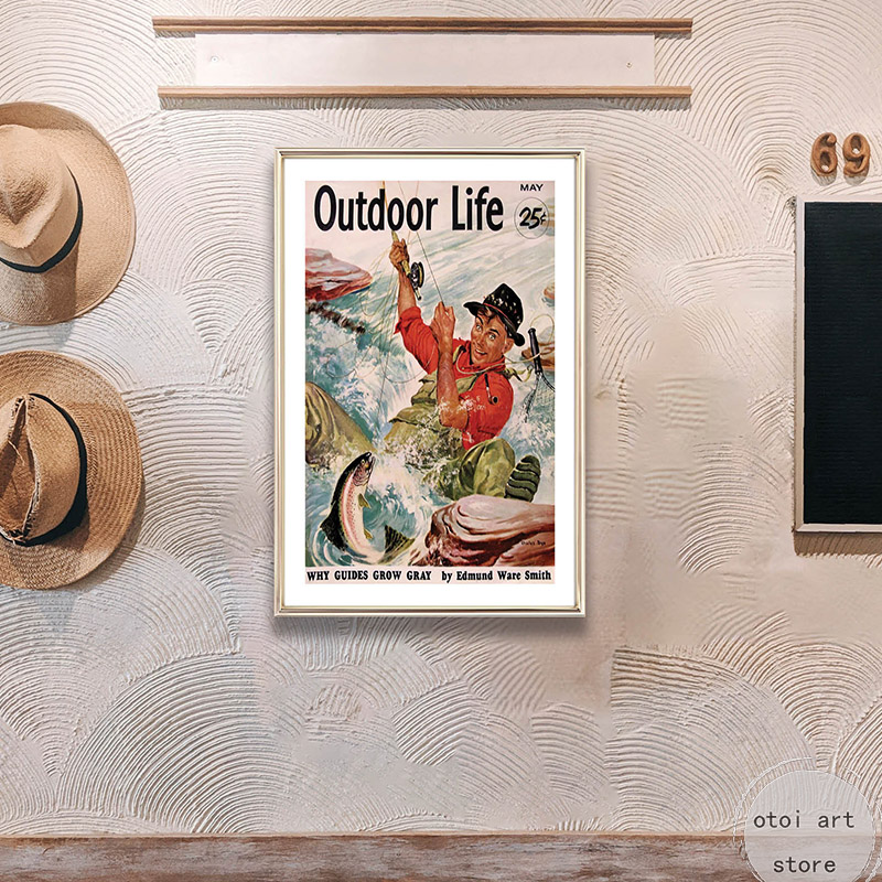 Vintage Fishing Retro Travel O - Outdoor Hunting Paintings incelemesi ve fiyatı