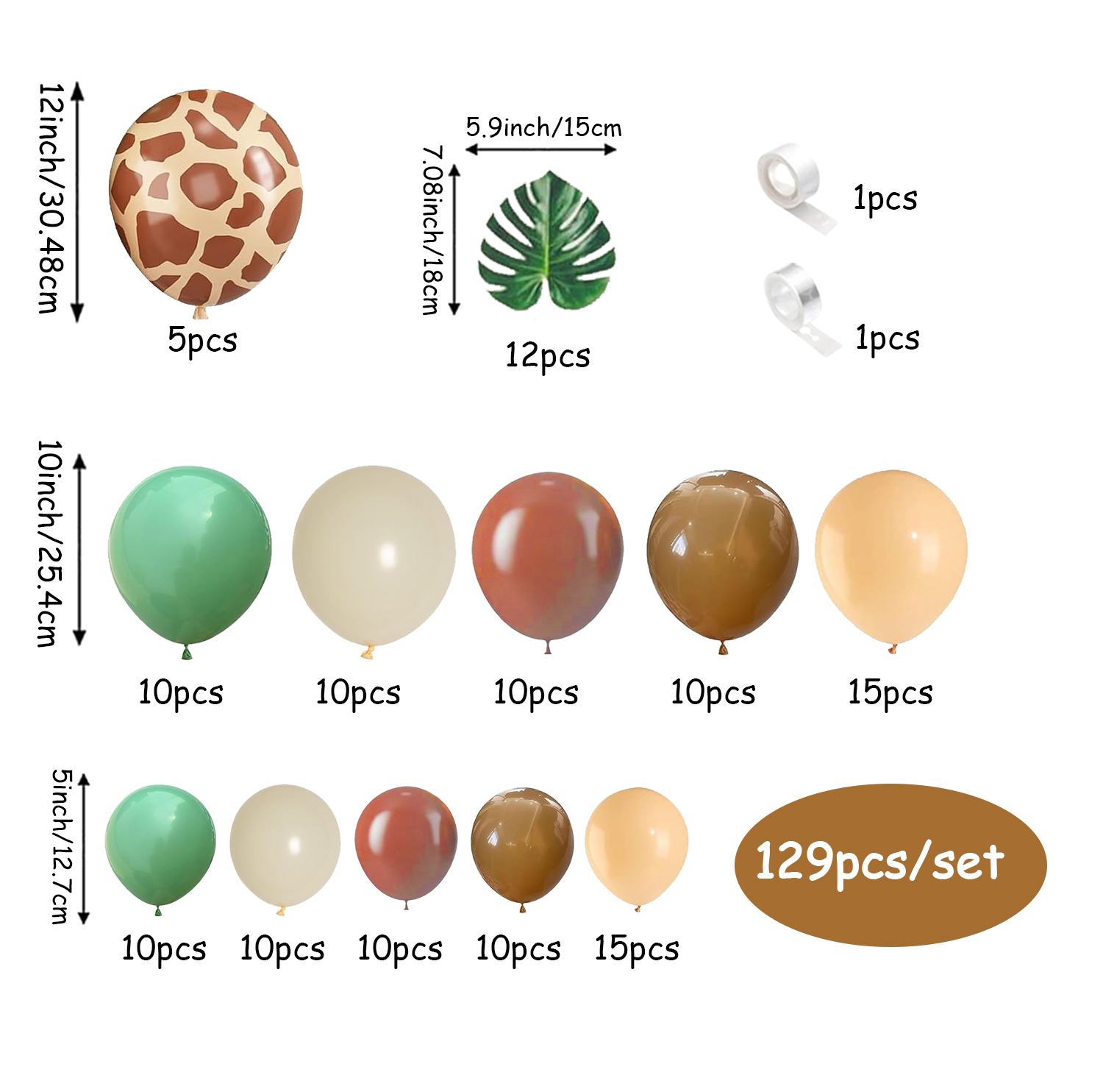 129-Piece Sage Green and Brown - Outdoor Hunting Events incelemesi ve fiyatı