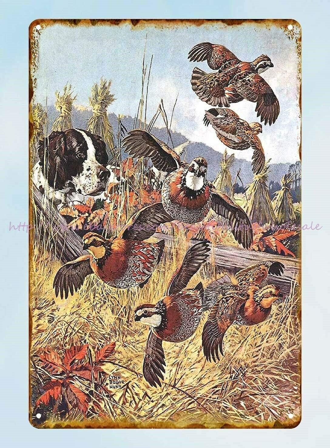 Retro Metal Tin Sign Hunt Hunt - Hunting Quail incelemesi ve fiyatı